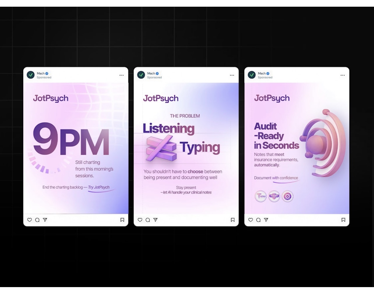 JotPsych healthcare SaaS ads