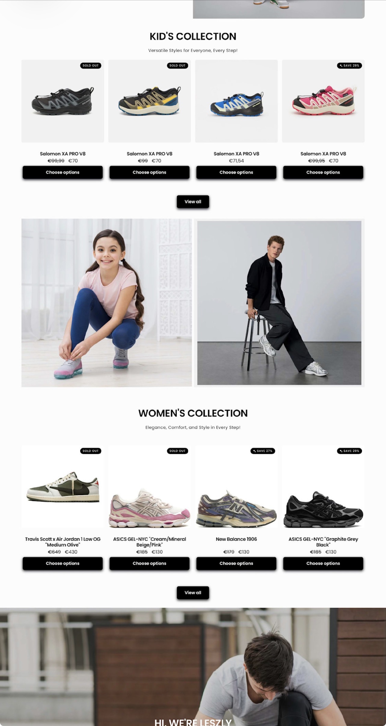 Leszly product merchandising