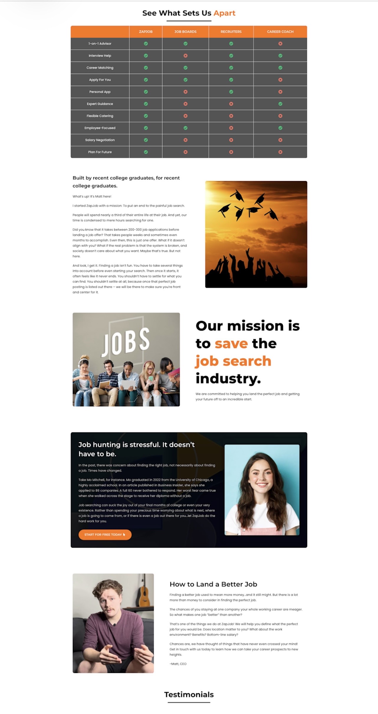 ZapJob website