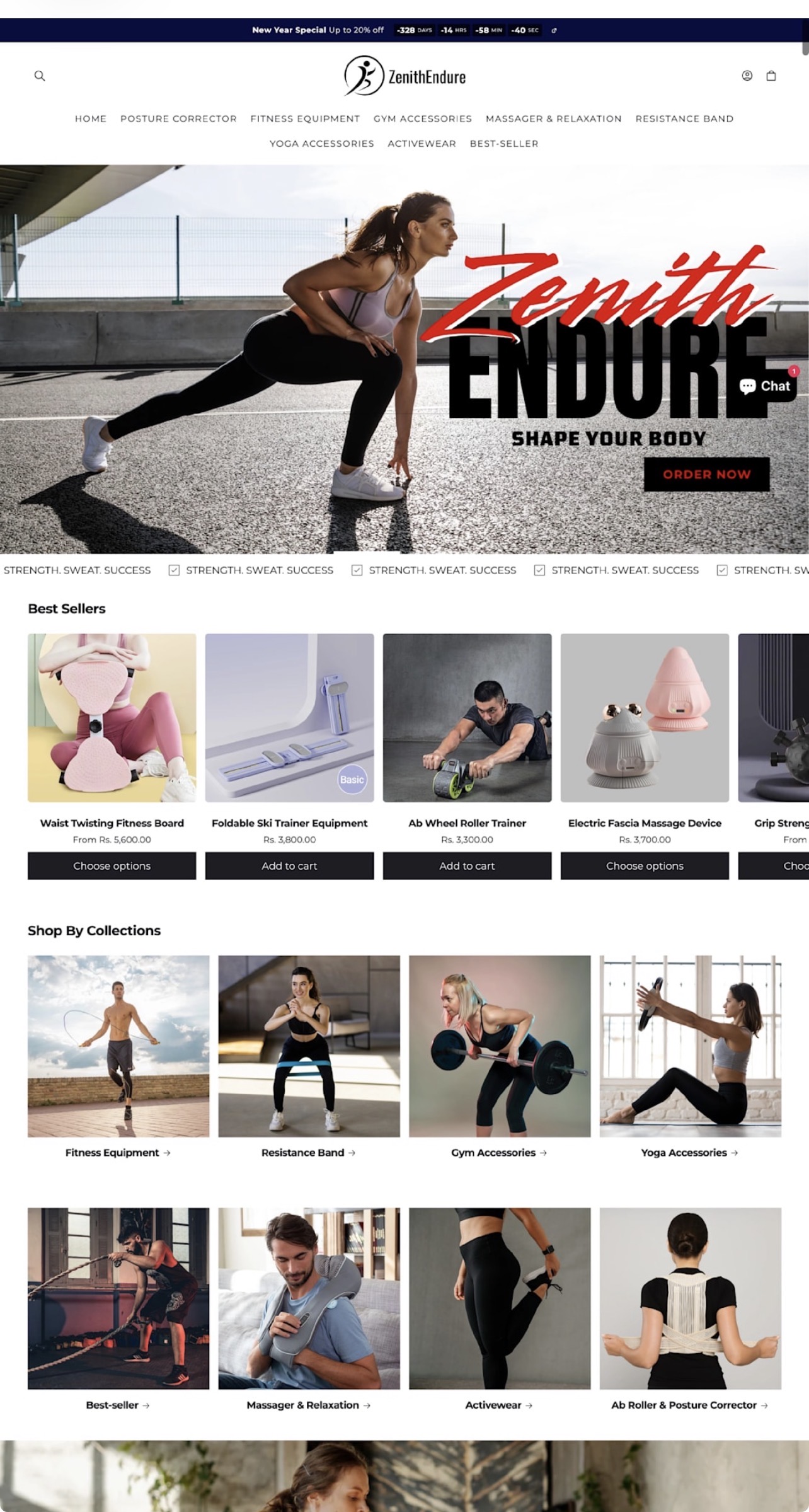 ZenithEndure Shopify fitness store